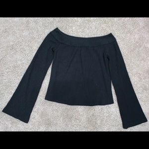 Black Long Sleeve off the shoulder